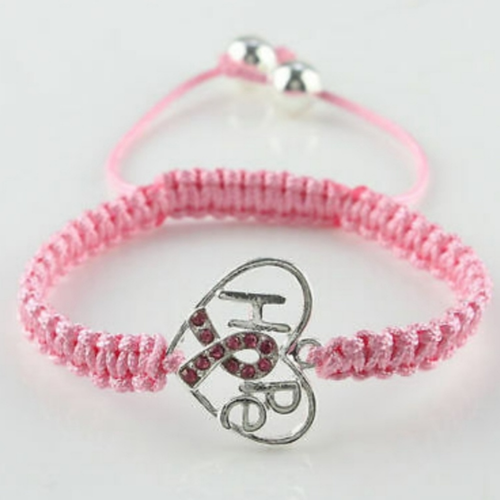 Pink rope Breast Cancer Bracelet
